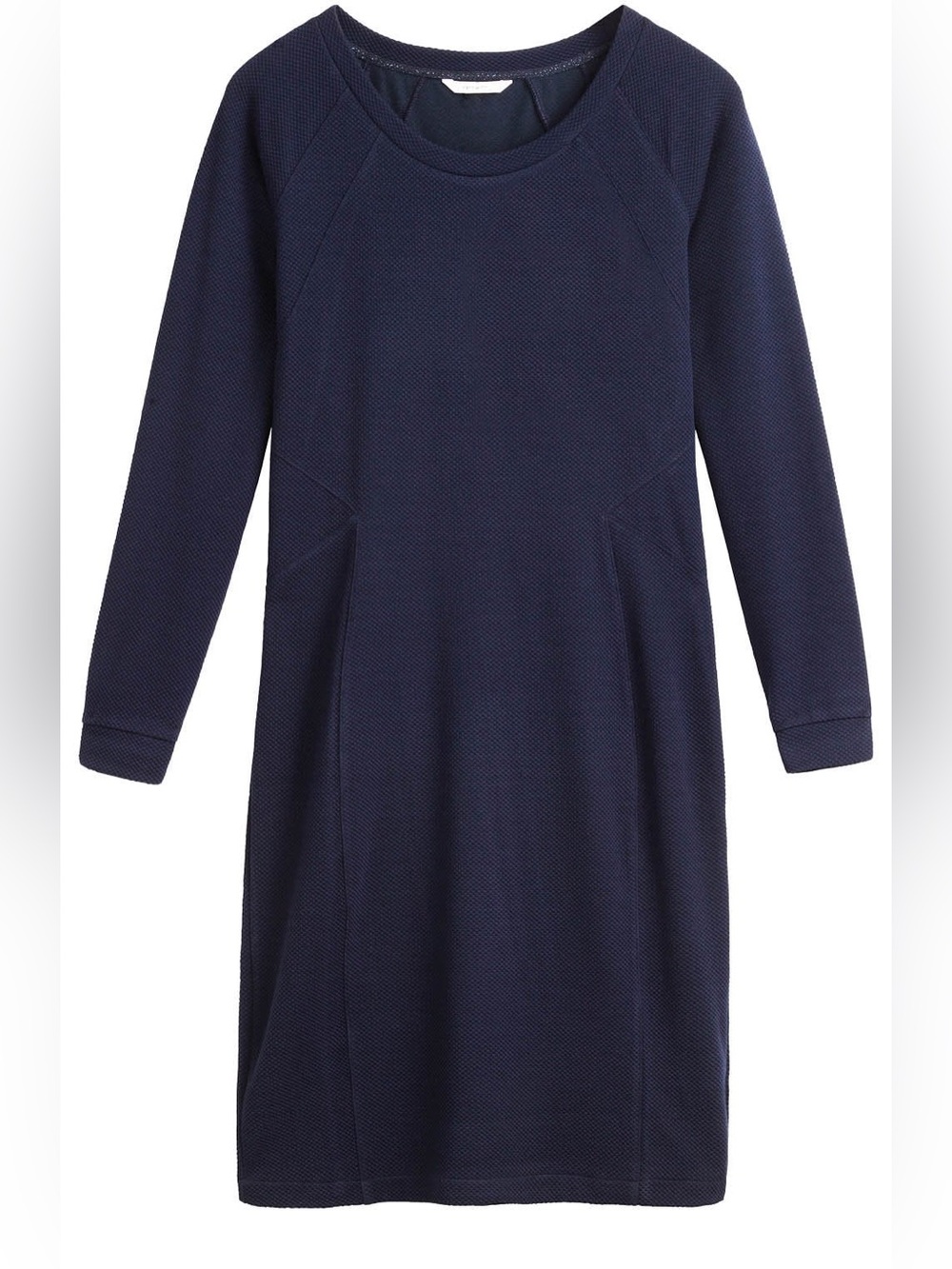 Sandwich_ Black Textured Knit Long Sleeve Sheath Dress Stretch Size M W Pockets
